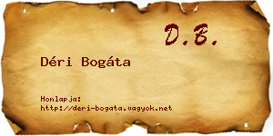 Déri Bogáta névjegykártya